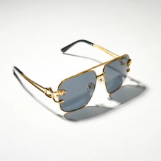 Double Bridge Leopard Head Sunglasses (Black)