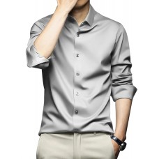 Men's  Full Sleeve Poly Satin Silk Shirt