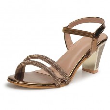 Fancy Women's Fashion Sandals | Faux Leather Comfortable and Trendy SlipOn Heel | For Wedding Occasion 3 Inches Heel | For Women & Girls